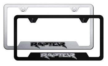 Raptor Laser Etched Stainless Steel Cut-Out Frame