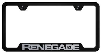 Renegade Laser Etched Black Stainless Steel Cut-Out Frame