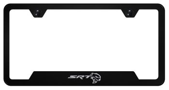 SRT Hellcat Laser Etched Black Stainless Steel Cut-Out Frame