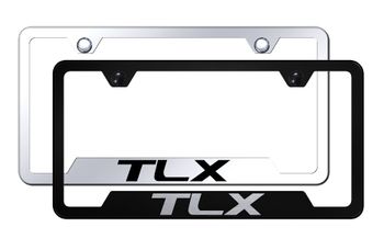 Acura TLX Laser Etched Stainless Steel Cut-Out License Plate Frame