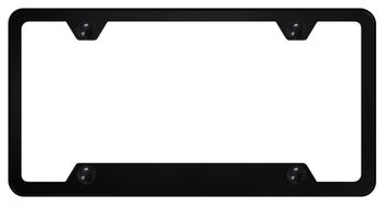 4-Hole Laser Etched Stainless Steel Cut-Out License Plate Frame