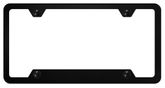 4-Hole Laser Etched Stainless Steel Cut-Out License Plate Frame