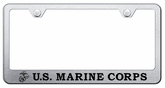 U.S.M.C. Laser Etched Stainless Steel License Plate Frame
