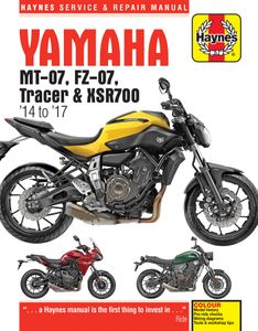 Yamaha MT-07, FZ-07, MT-07TR Tracer & XSR700 Haynes Repair Manual (2014-2017)