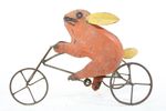 11 Recycled Metal Rabbit on Bicycle