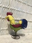12 Metal Rooster Statue - Recycled Sculpture