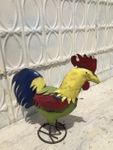 12 Metal Rooster Statue - Recycled Sculpture
