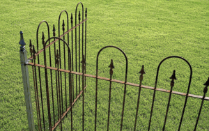 1.5sq Support Post for 5t Wrought Iron Fence Or Gate - Cast Finial