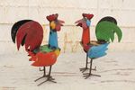 17.5 Small Recycled Metal Rooster