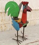 17.5 Small Recycled Metal Rooster