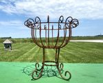 17.5 Wrought Iron Short Plant Stand - Flower Container