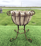 17.5 Wrought Iron Ginger Plant Stand - Flower Container