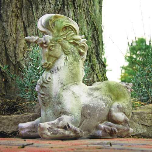 18" Tall Unicorn Fantasy Garden Statue