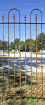 5 ft. Tall Wrought Iron Fence Two Hoop Section