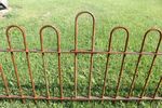 2 Hairpin Wrought Iron Fence Panels - All Hoops