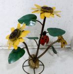21 Metal Sunflower with Rock Base Garden Decorations