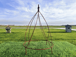 23 Inch Berry Wrought Iron Obelisk Plant Support