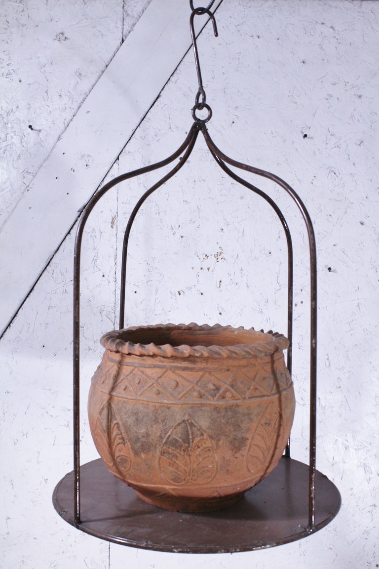 23" Wrought Iron Industrial Hanging Shelf