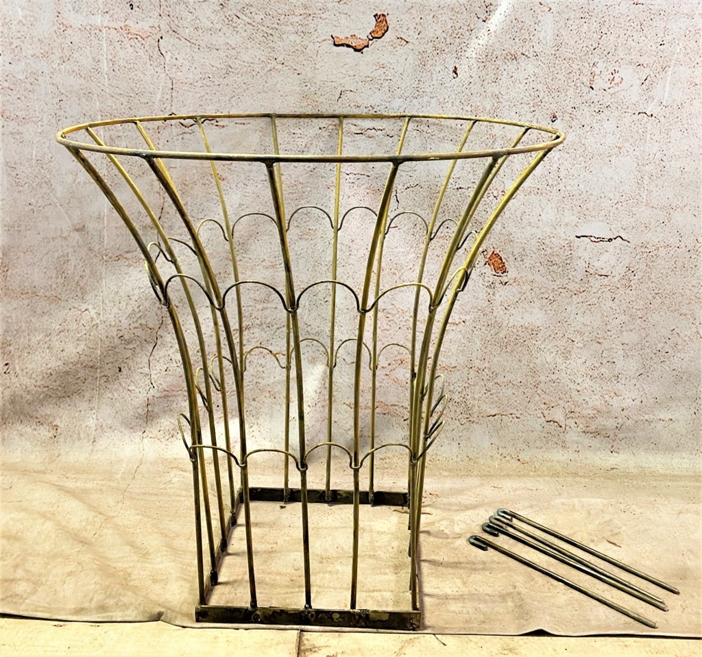 Large Wrought Iron Cone Topiary Peony Bush Support Tomato Cage