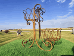 25 Wrought Iron Tulip Plant Stand Decorative Container