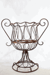 25"  Wrought Iron Teardrop Urn Planter Pot