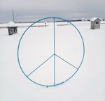 28 Metal Handmade Hippie Peace Yard Stake