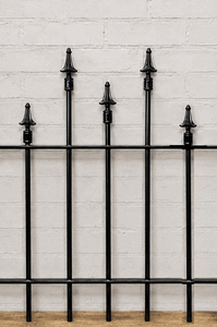 Wrought Iron All Spear 2ft Tall Fence - 1/3rd Panel