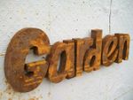 3 - D  Metal Garden Trade Sign