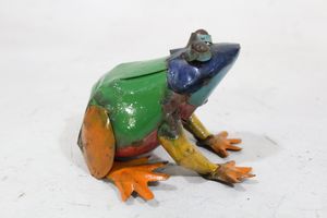 3" Recycled Metal Frog Water Garden Accents