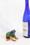 3 Recycled Metal Frog Water Garden Accents