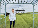 30in  Giant Jupiter Metal Hanging Flower Basket Planter 