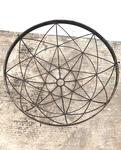 30in  Giant Jupiter Metal Hanging Flower Basket Planter 