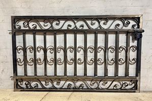 30"t x 52"w Curly Magnolia Wrought Iron Gate