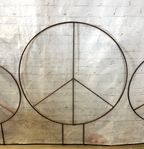 36 Peace Yard Stake - Metal Handmade Lawn Art