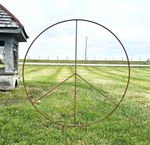 36 Peace Yard Stake - Metal Handmade Lawn Art