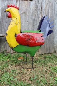 36" Recycled Metal Hilda Hen Female Barnyard Fowl Chicken