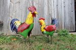 36 Recycled Metal Hilda Hen Female Barnyard Fowl Chicken