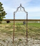 36in Narrow Tall Gothic Metal Flower Arbor Arch