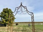 36in Narrow Tall Gothic Metal Flower Arbor Arch