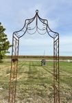 36in Narrow Tall Gothic Metal Flower Arbor Arch
