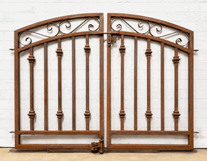 Wrought Iron 36t x 54w Double Delaware Entry Gate