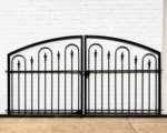 Wrought Iron 3ft Tall x 7.5ft Wide Center Divide Des Moines Entry Gate