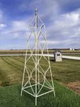 37" Square Finial Topiary Plant Support Trellis