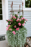 4 Finial Blossom Obelisk - 17dia Flower Container Garden Topiary