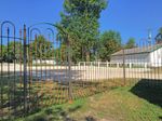 4t 3 Sided Dog Kennel Pen Package with Wrought Iron Fence
