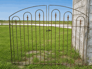 4 tall x 6 wide Center Divide Woodson Wrought Iron Gate