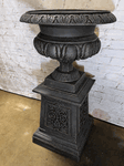 38.5" Aluminum 2 Piece Chester Urn Set Flower Pot Yard Decor