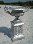 41 Cast Aluminum Lancaster Urn on Base Flower Planter