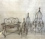 41 Metal Miss Frannie Obelisk Vine Support - Wrought Iron Topiary