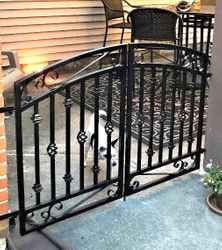 36" Tall Donovan Double Swing Iron Gate - 5' Wide